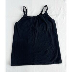 Gilligan O'Malley Black Nursing Cami Tank Top Medium Shelf Bra Maternity